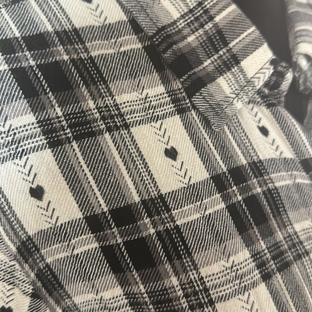 Lucky brand soft flannel - cream and black - Picture 2 of 4